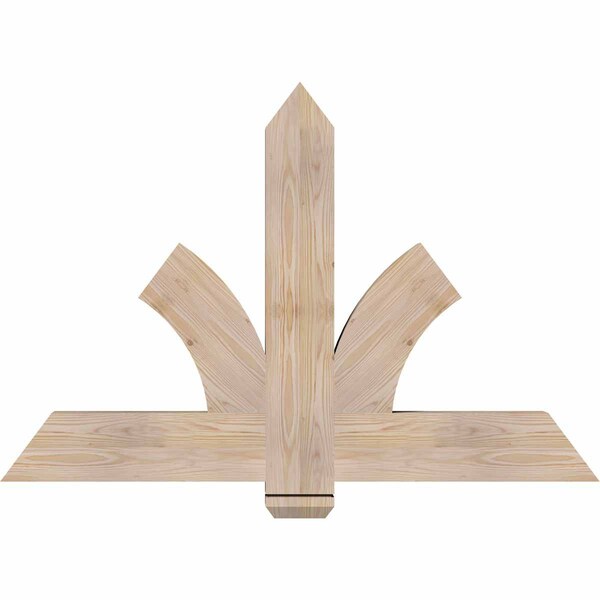 Ekena Millwork Redmond Smooth Timber Gable Bracket, Douglas Fir, 48"W x 32"H x 3 1/2"D x 5 1/2"F, 16/12 Pitch GBW048X32X0406RED00SDF - main
